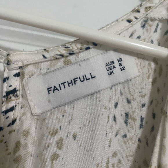 Faithfull The Brand Fox Playsuit Romper Oasis Print Open Back Drawstring - Picture 4 of 6